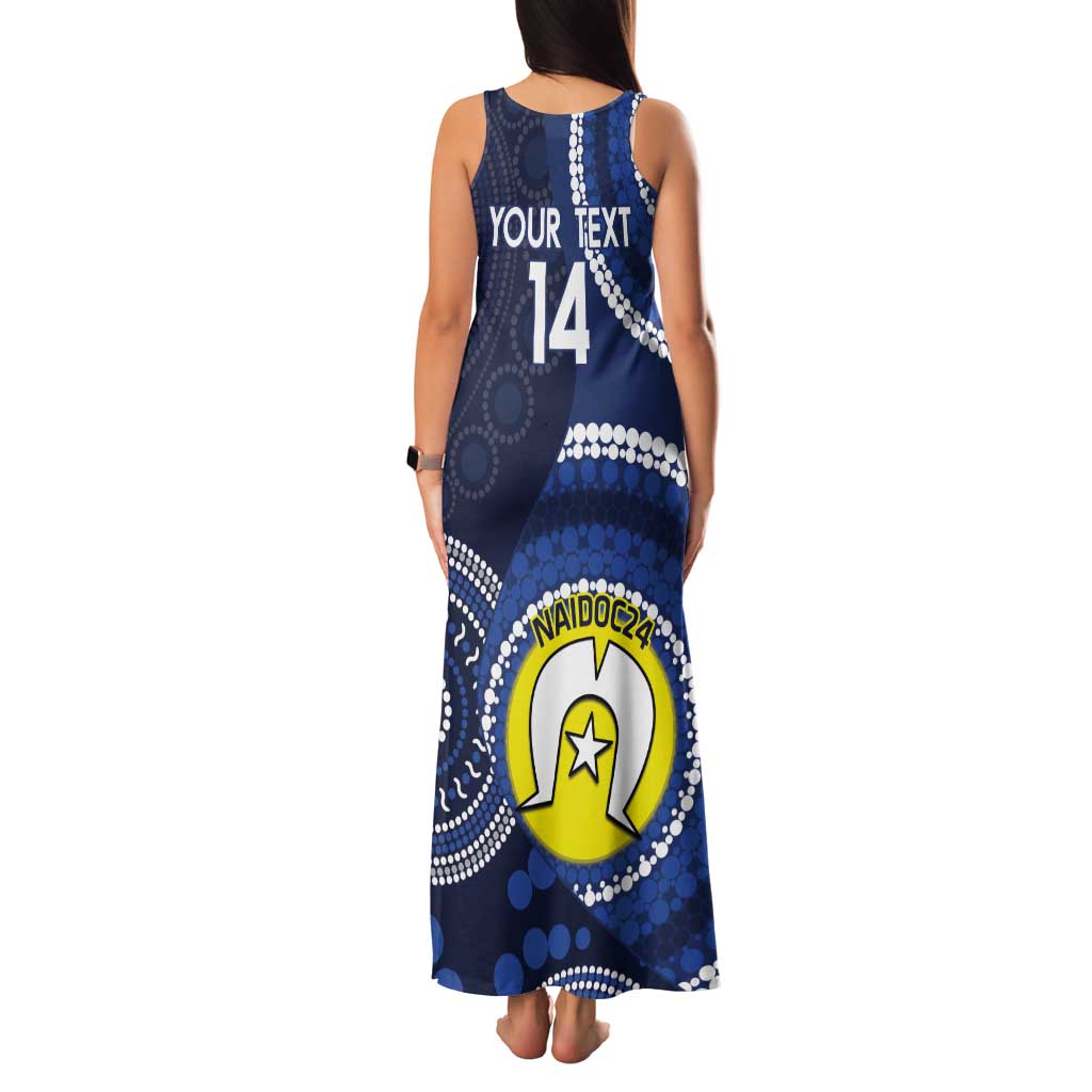 Custom AFL Geelong NAIDOC Week Tank Maxi Dress Keep The Fire Burning Indigenous Art