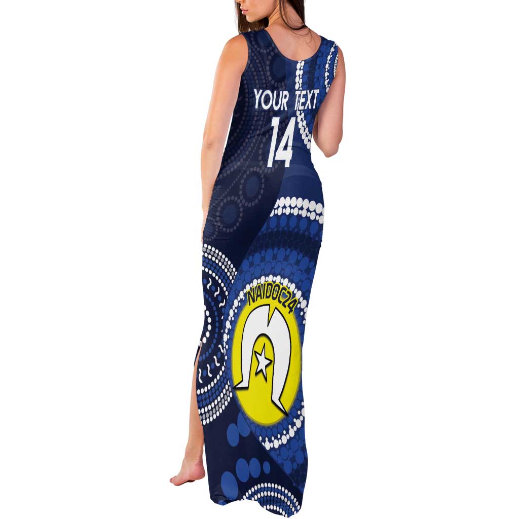 Custom AFL Geelong NAIDOC Week Tank Maxi Dress Keep The Fire Burning Indigenous Art
