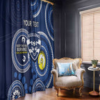 Custom AFL Geelong NAIDOC Week Window Curtain Keep The Fire Burning Indigenous Art