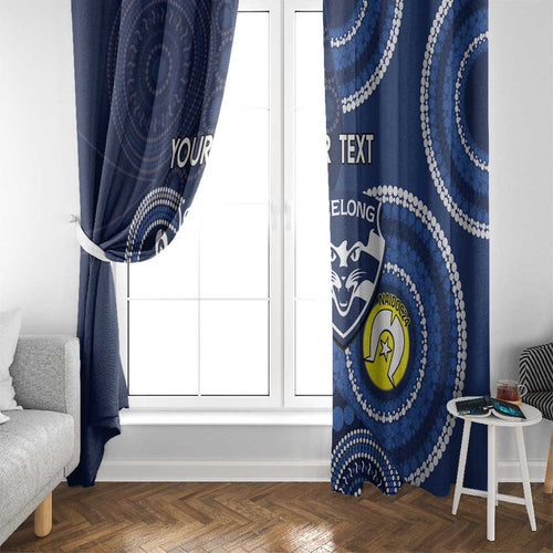 Custom AFL Geelong NAIDOC Week Window Curtain Keep The Fire Burning Indigenous Art