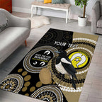 Custom AFL Collingwood NAIDOC Week Area Rug Keep The Fire Burning Indigenous Art
