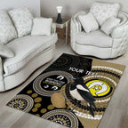 Custom AFL Collingwood NAIDOC Week Area Rug Keep The Fire Burning Indigenous Art