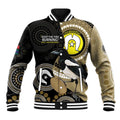 Custom AFL Collingwood NAIDOC Week Baseball Jacket Keep The Fire Burning Indigenous Art