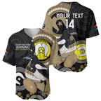 Custom AFL Collingwood NAIDOC Week Baseball Jersey Keep The Fire Burning Indigenous Art