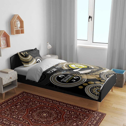 Custom AFL Collingwood NAIDOC Week Bedding Set Keep The Fire Burning Indigenous Art