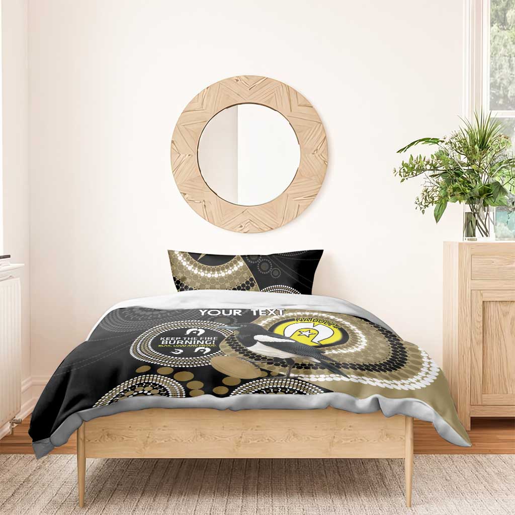 Custom AFL Collingwood NAIDOC Week Bedding Set Keep The Fire Burning Indigenous Art