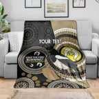Custom AFL Collingwood NAIDOC Week Blanket Keep The Fire Burning Indigenous Art