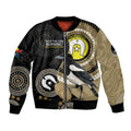 Custom AFL Collingwood NAIDOC Week Bomber Jacket Keep The Fire Burning Indigenous Art