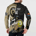 Custom AFL Collingwood NAIDOC Week Button Sweatshirt Keep The Fire Burning Indigenous Art