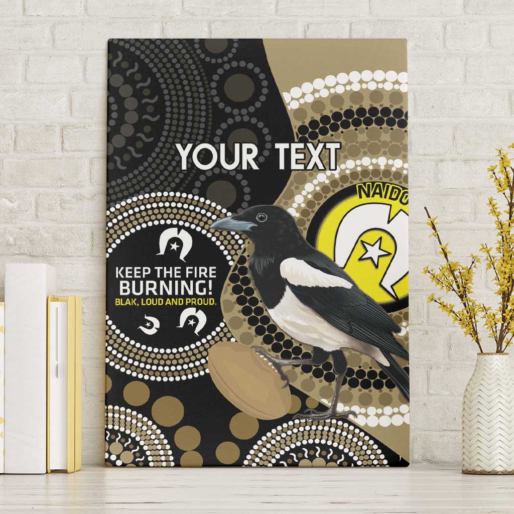 Custom AFL Collingwood NAIDOC Week Canvas Wall Art Keep The Fire Burning Indigenous Art