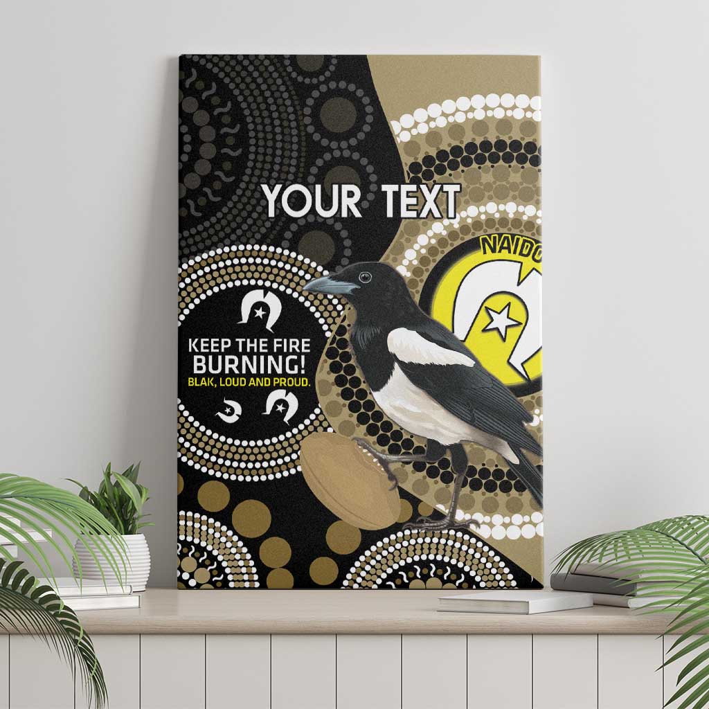 Custom AFL Collingwood NAIDOC Week Canvas Wall Art Keep The Fire Burning Indigenous Art