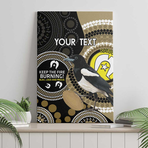 Custom AFL Collingwood NAIDOC Week Canvas Wall Art Keep The Fire Burning Indigenous Art