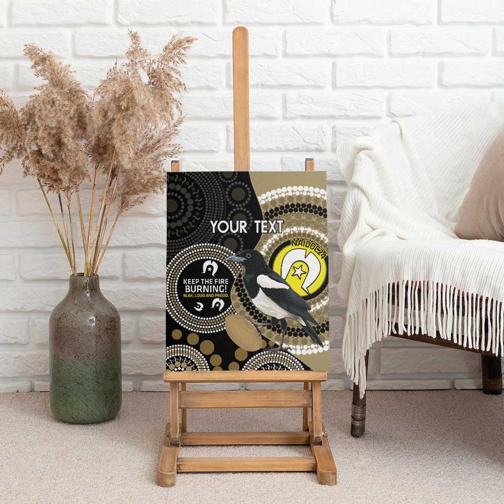 Custom AFL Collingwood NAIDOC Week Canvas Wall Art Keep The Fire Burning Indigenous Art