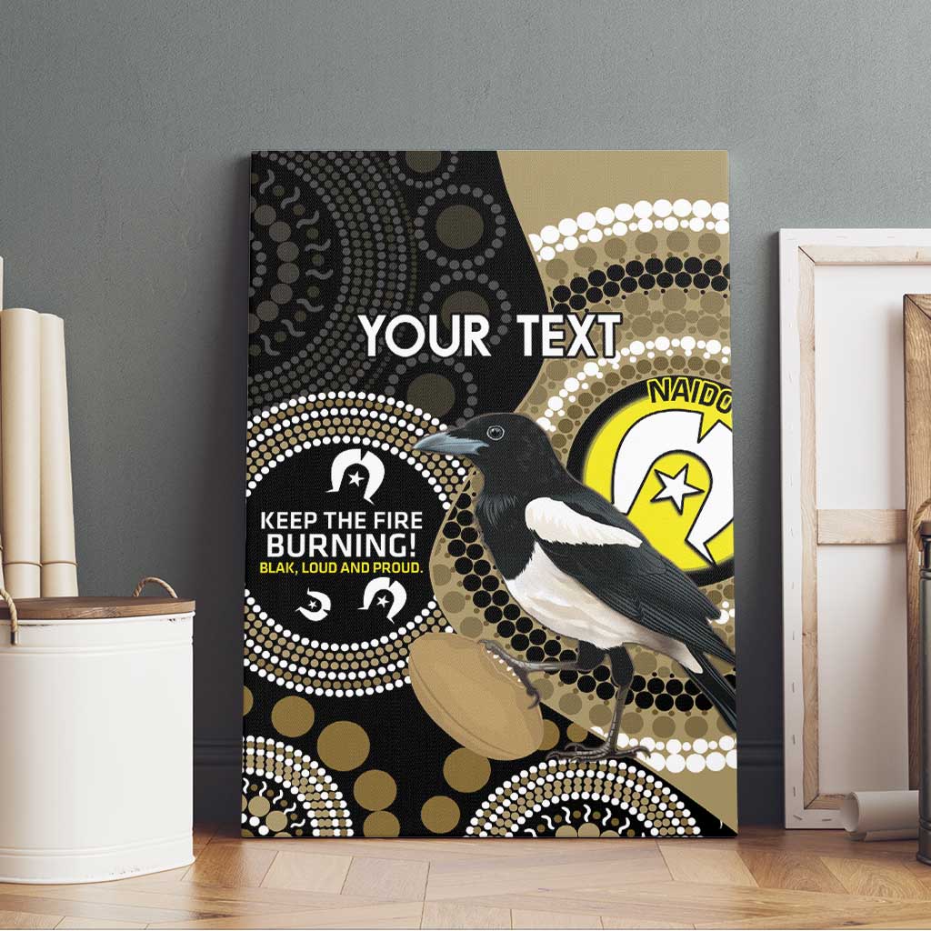 Custom AFL Collingwood NAIDOC Week Canvas Wall Art Keep The Fire Burning Indigenous Art
