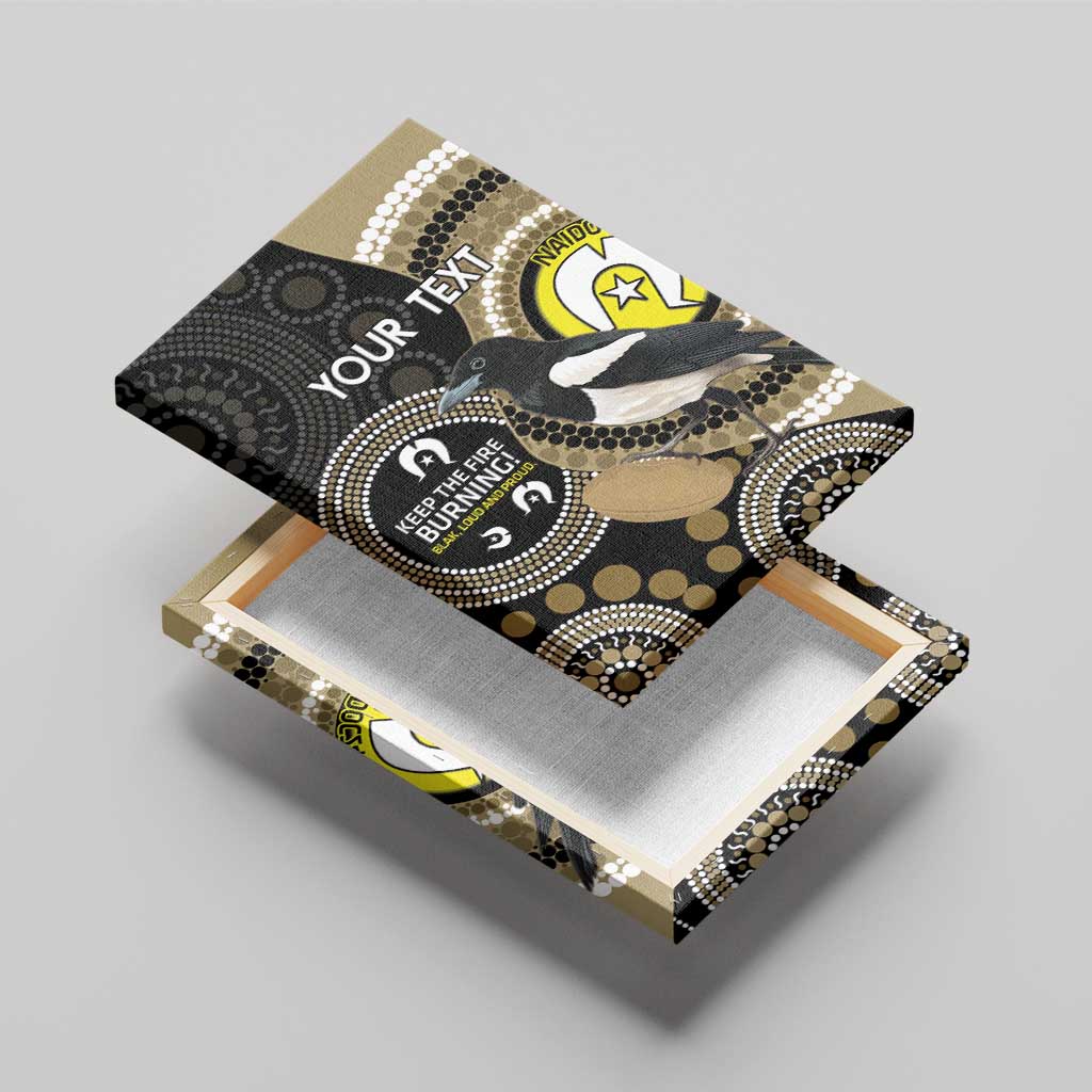 Custom AFL Collingwood NAIDOC Week Canvas Wall Art Keep The Fire Burning Indigenous Art