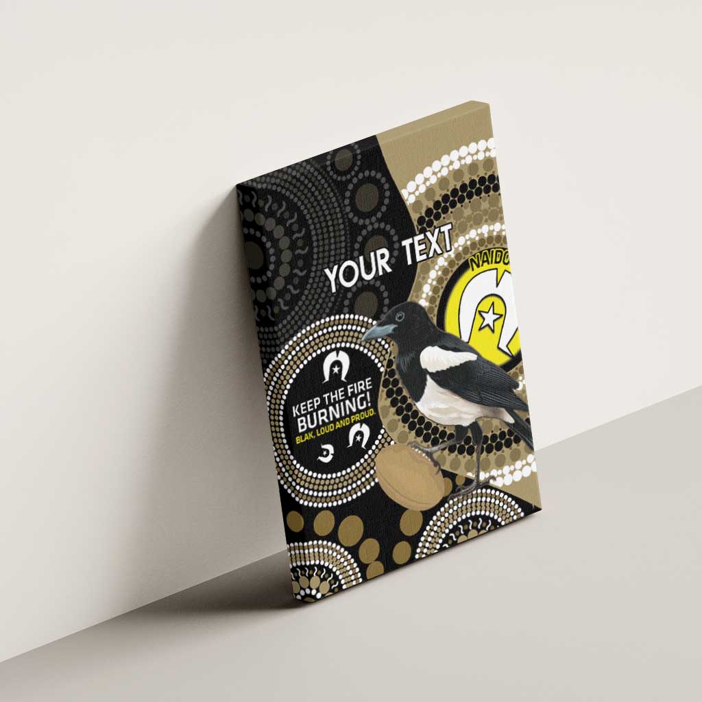 Custom AFL Collingwood NAIDOC Week Canvas Wall Art Keep The Fire Burning Indigenous Art