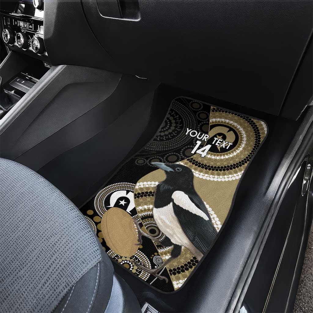 Custom AFL Collingwood NAIDOC Week Car Mats Keep The Fire Burning Indigenous Art