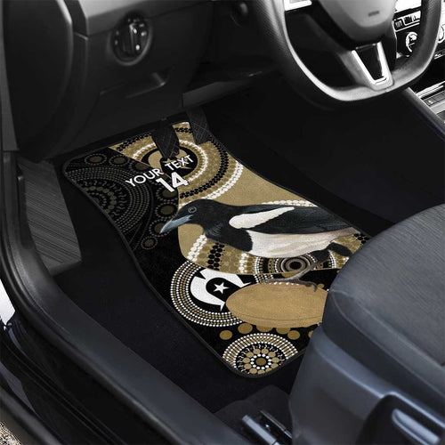 Custom AFL Collingwood NAIDOC Week Car Mats Keep The Fire Burning Indigenous Art