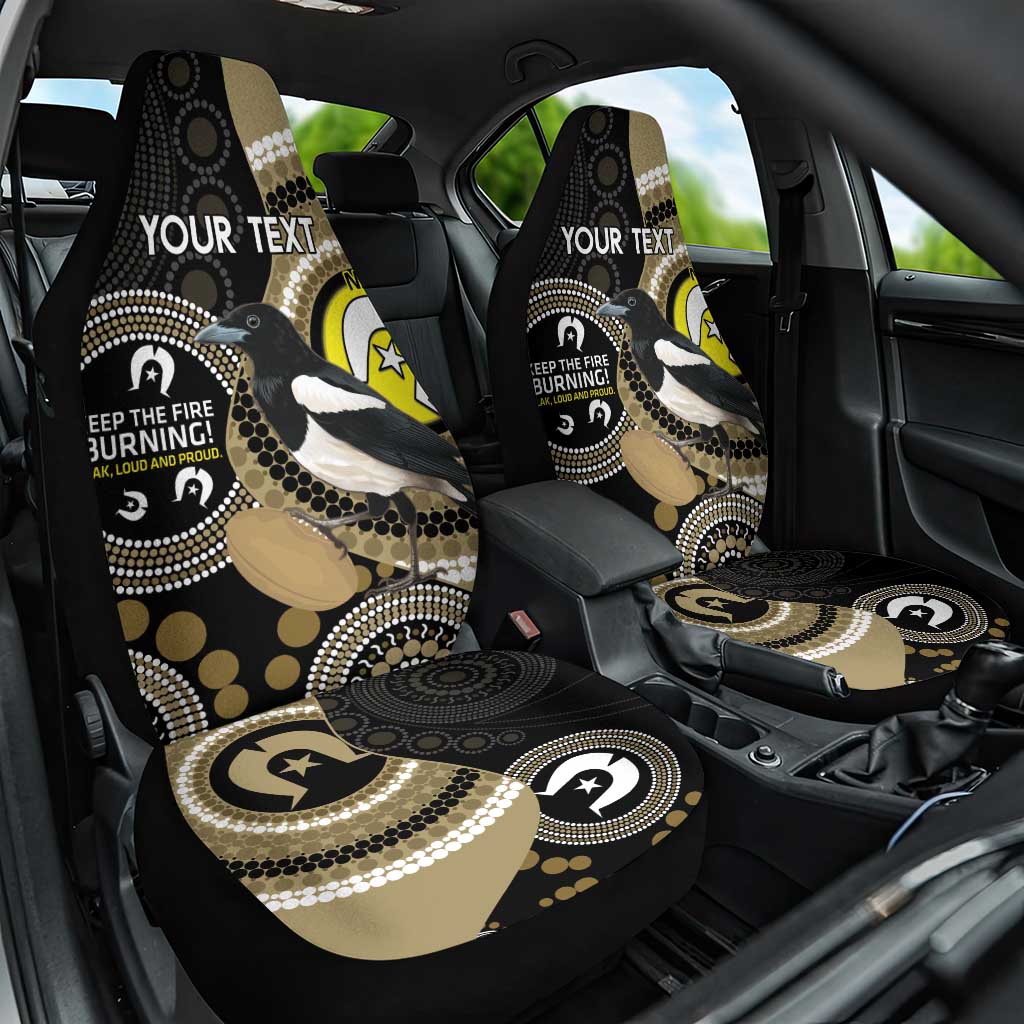 Custom AFL Collingwood NAIDOC Week Car Seat Cover Keep The Fire Burning Indigenous Art