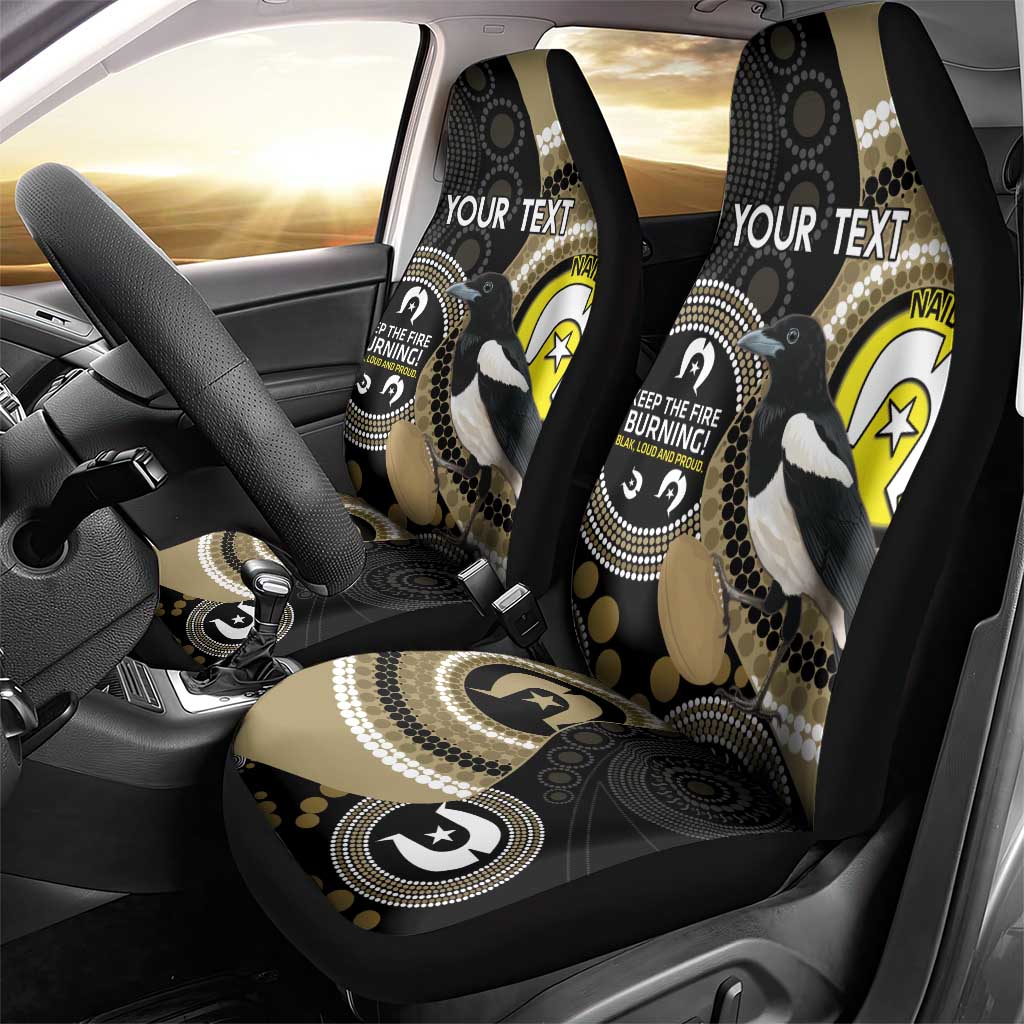 Custom AFL Collingwood NAIDOC Week Car Seat Cover Keep The Fire Burning Indigenous Art