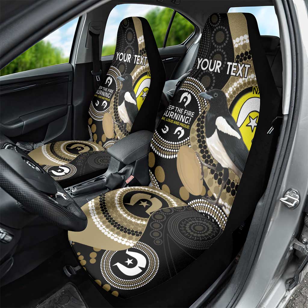 Custom AFL Collingwood NAIDOC Week Car Seat Cover Keep The Fire Burning Indigenous Art