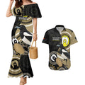Custom AFL Collingwood NAIDOC Week Couples Matching Mermaid Dress and Hawaiian Shirt Keep The Fire Burning Indigenous Art