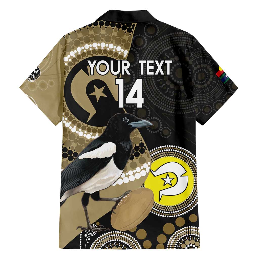 Custom AFL Collingwood NAIDOC Week Family Matching Long Sleeve Bodycon Dress and Hawaiian Shirt Keep The Fire Burning Indigenous Art