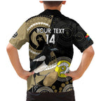 Custom AFL Collingwood NAIDOC Week Family Matching Mermaid Dress and Hawaiian Shirt Keep The Fire Burning Indigenous Art