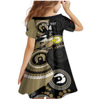 Custom AFL Collingwood NAIDOC Week Family Matching Mermaid Dress and Hawaiian Shirt Keep The Fire Burning Indigenous Art