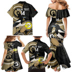 Custom AFL Collingwood NAIDOC Week Family Matching Mermaid Dress and Hawaiian Shirt Keep The Fire Burning Indigenous Art