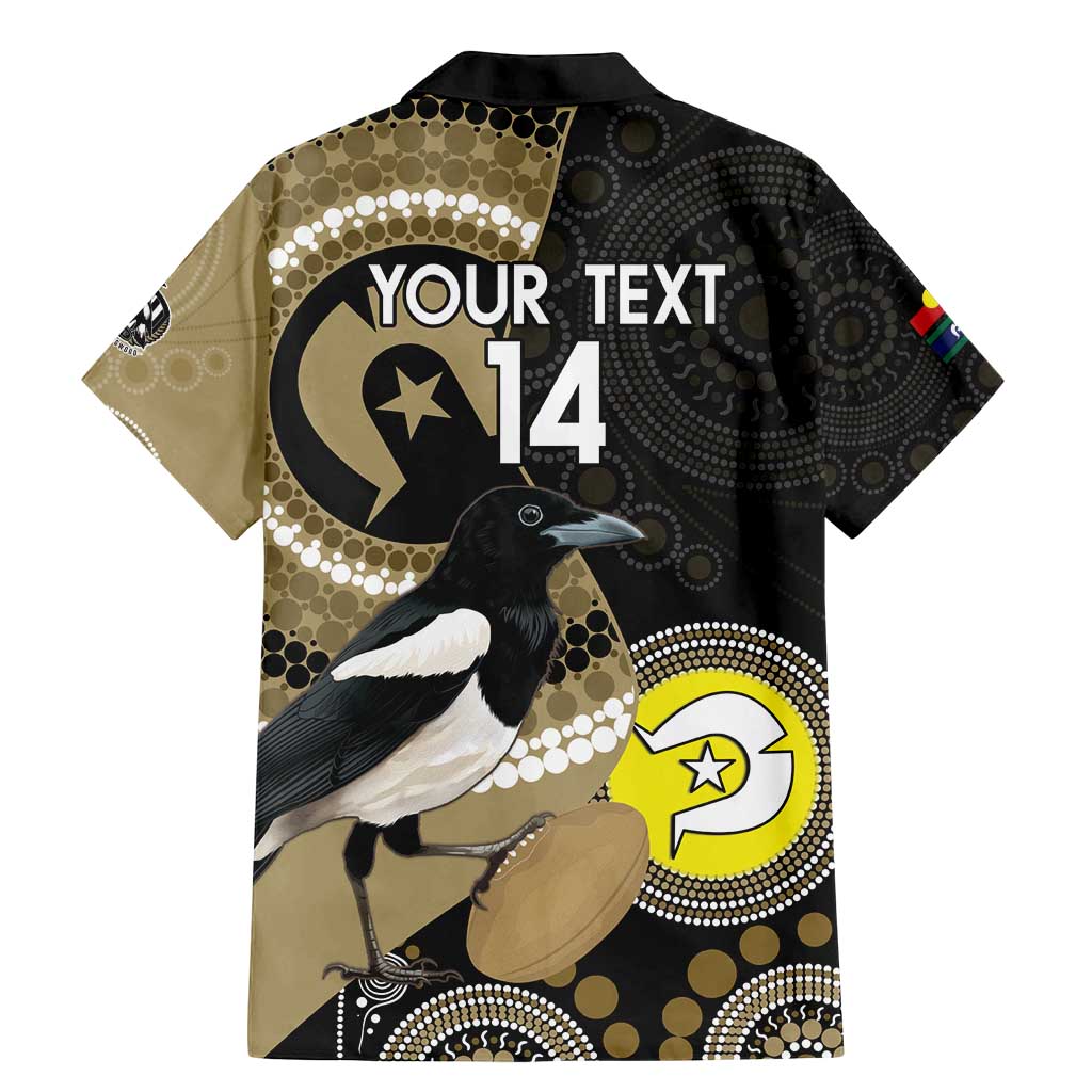 Custom AFL Collingwood NAIDOC Week Family Matching Mermaid Dress and Hawaiian Shirt Keep The Fire Burning Indigenous Art