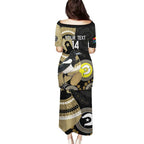 Custom AFL Collingwood NAIDOC Week Family Matching Puletasi and Hawaiian Shirt Keep The Fire Burning Indigenous Art