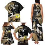Custom AFL Collingwood NAIDOC Week Family Matching Tank Maxi Dress and Hawaiian Shirt Keep The Fire Burning Indigenous Art