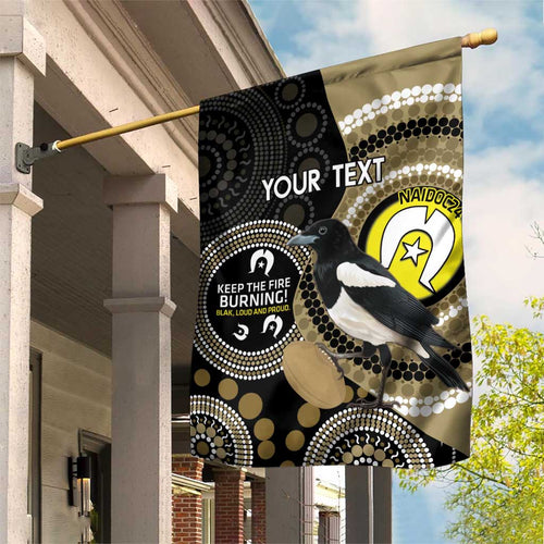 Custom AFL Collingwood NAIDOC Week Garden Flag Keep The Fire Burning Indigenous Art