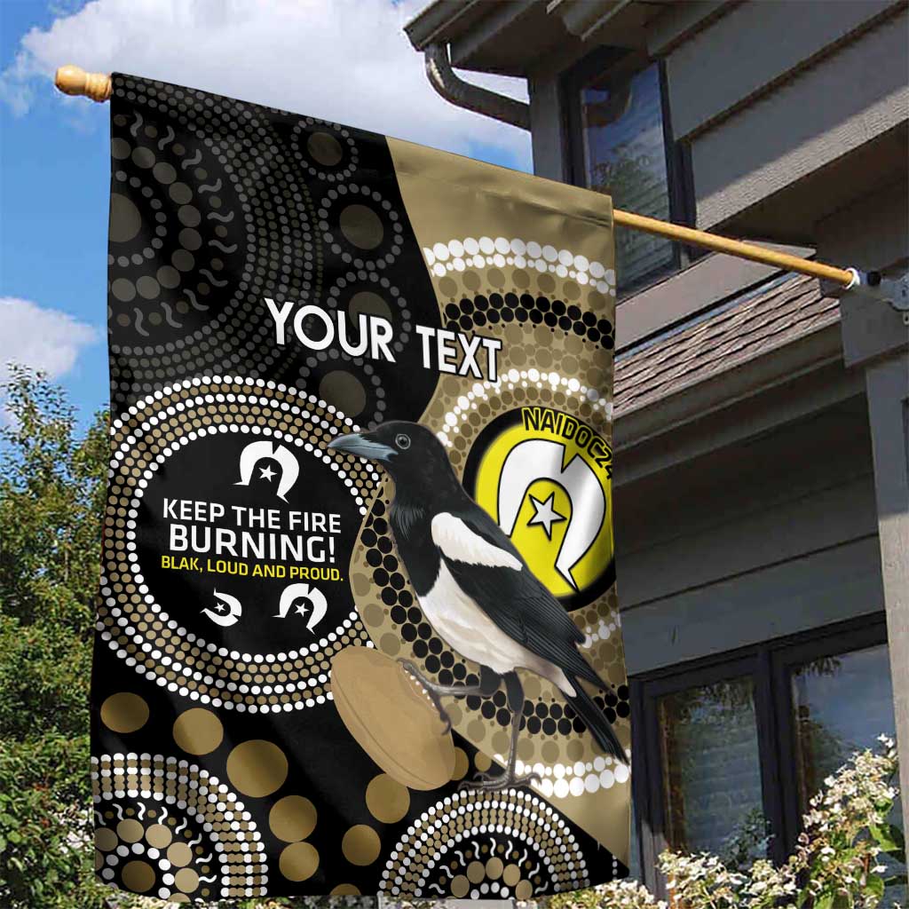 Custom AFL Collingwood NAIDOC Week Garden Flag Keep The Fire Burning Indigenous Art