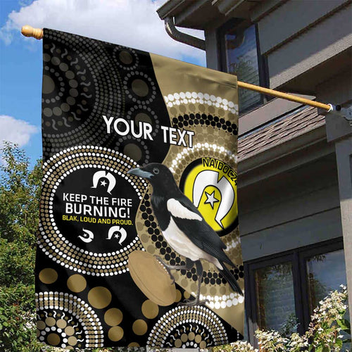 Custom AFL Collingwood NAIDOC Week Garden Flag Keep The Fire Burning Indigenous Art