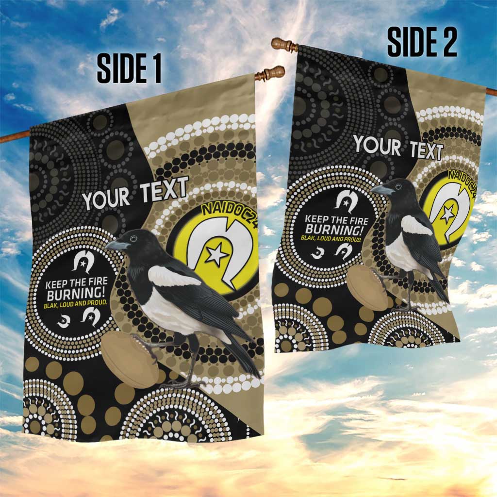 Custom AFL Collingwood NAIDOC Week Garden Flag Keep The Fire Burning Indigenous Art