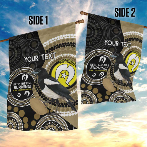 Custom AFL Collingwood NAIDOC Week Garden Flag Keep The Fire Burning Indigenous Art