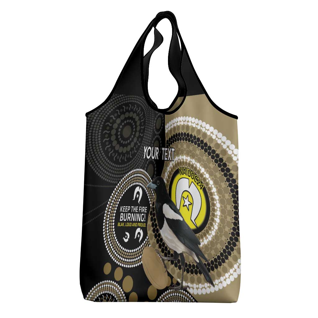 Custom AFL Collingwood NAIDOC Week Grocery Bag Keep The Fire Burning Indigenous Art