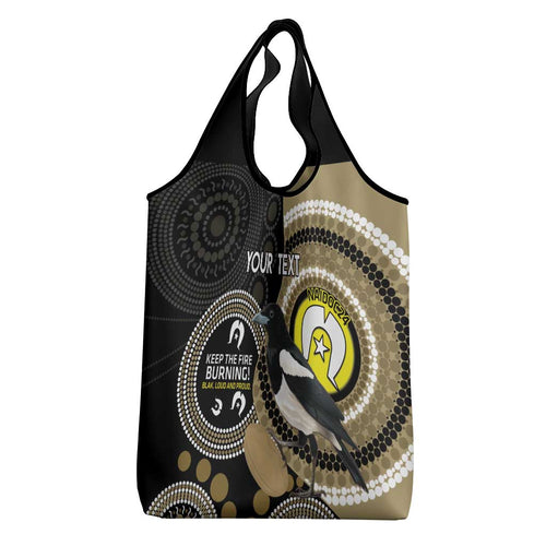 Custom AFL Collingwood NAIDOC Week Grocery Bag Keep The Fire Burning Indigenous Art