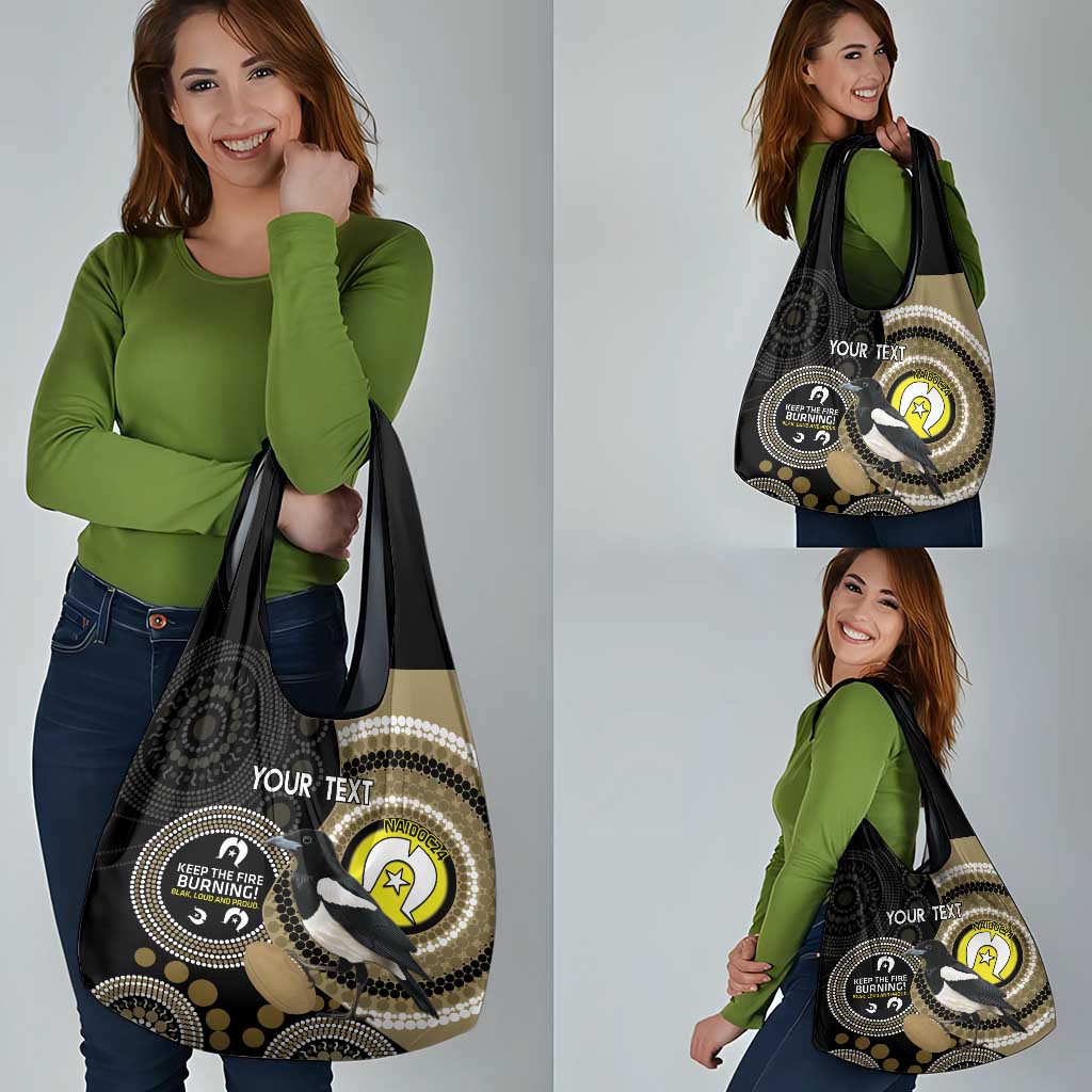 Custom AFL Collingwood NAIDOC Week Grocery Bag Keep The Fire Burning Indigenous Art