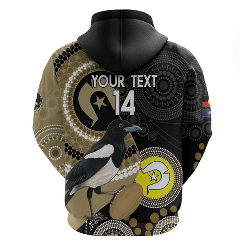 Custom AFL Collingwood NAIDOC Week Hoodie Keep The Fire Burning Indigenous Art