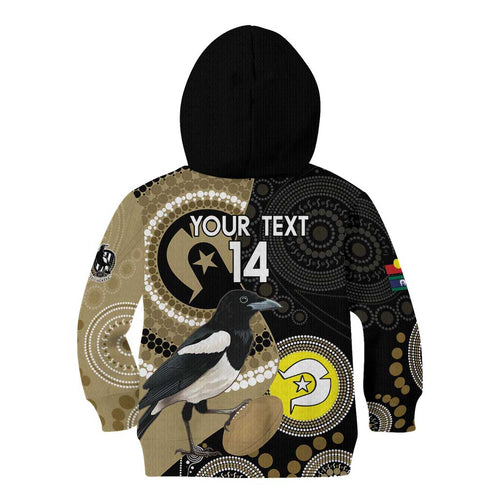 Custom AFL Collingwood NAIDOC Week Kid Hoodie Keep The Fire Burning Indigenous Art