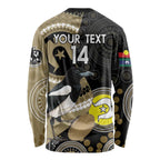 Custom AFL Collingwood NAIDOC Week Long Sleeve Shirt Keep The Fire Burning Indigenous Art