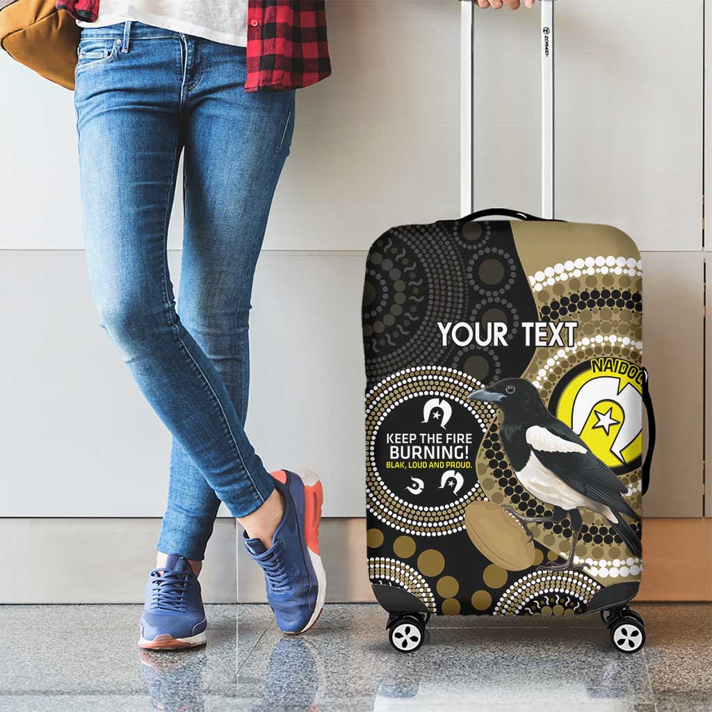 Custom AFL Collingwood NAIDOC Week Luggage Cover Keep The Fire Burning Indigenous Art