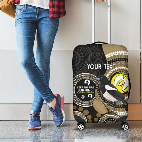 Custom AFL Collingwood NAIDOC Week Luggage Cover Keep The Fire Burning Indigenous Art