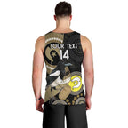 Custom AFL Collingwood NAIDOC Week Men Tank Top Keep The Fire Burning Indigenous Art