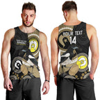 Custom AFL Collingwood NAIDOC Week Men Tank Top Keep The Fire Burning Indigenous Art