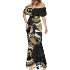 Custom AFL Collingwood NAIDOC Week Mermaid Dress Keep The Fire Burning Indigenous Art