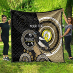 Custom AFL Collingwood NAIDOC Week Quilt Keep The Fire Burning Indigenous Art